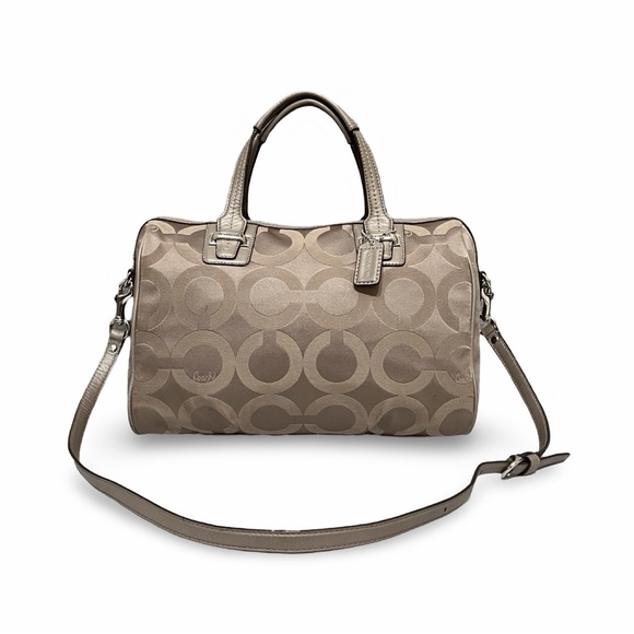 Coach Handbags - Coach Op Art Signature Sateen Taylor Convertible Satchel to Shoulder/Crossbody